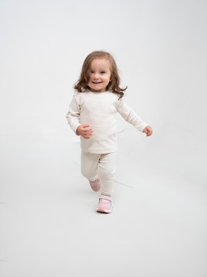 Bebek Kaşkorse Esnek Günlük Tayt-Ekru