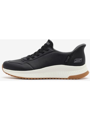 Skechers Bobs Squad 4 - Direct Step Erkek Siyah Spor Ayakkabı Hafif ve Esnek Taban Tipi Vegan Deri 118424