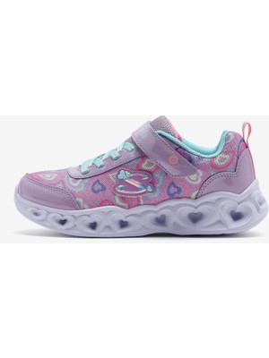 Skechers Heart Lights-Boogie Love Büyük Kız Çocuk Mor Işıklı Spor Ayakkabı 303257L Lvmt