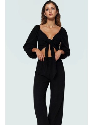 Rahat ve Şık Plaj Takımı Viskoz Bluz Pantolon Seçkin Malzeme Mükemmel Uyum Uzun Ömürlü