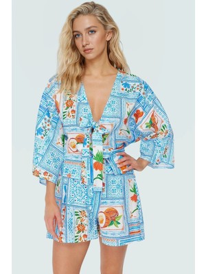 Nefes Alan Pamuklu V Yaka Şort Gömlek Takım Yazlık Plaj Modası Mükemmel Uyum Rahat Kullanım