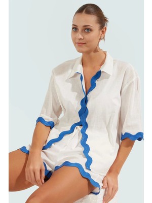 Rahat Kesim Pamuk Kimono Şort Plaj Takımı Detaylar Mükemmel Uyum Uzun Ömürlü Modern Stil