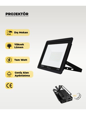 AC Aydınlatma 200W LED Projektör Sarı Işık