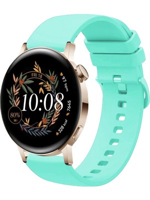 Kreton Huawei Watch Gt3 42MM ile Uyumlu Kordon Jel Silikon Tokalı Kayış