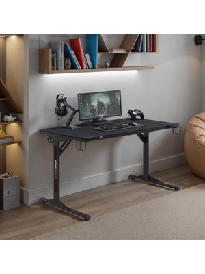 Advent- x  Oyuncu ve Bilgisayar Masası-Siyah 140 x 76 x 70  cm