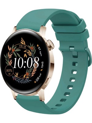 Kreton Huawei Watch Gt3 42MM ile Uyumlu Kordon Jel Silikon Tokalı Kayış