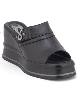 Bags Shoes Venüs 2510904Y Kadın Hakiki Deri Dolgu Taban Terlik