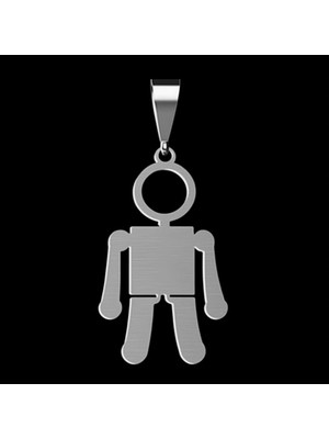 TabiTela 925 Ayar gümüş kolye robot   SM6846