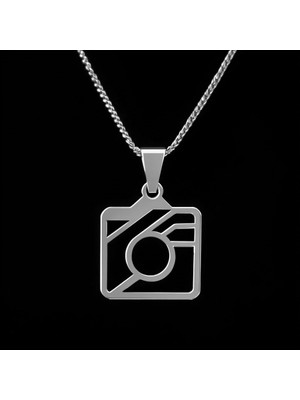 TabiTela 925 Ayar gümüş kolye kamera SM6843