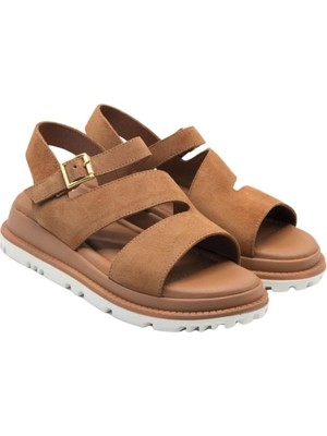 Bags Shoes Bulldozer 251737 Kadın Hakiki Süet Deri Eva Taban Anatomik Comfort Taban Sandalet