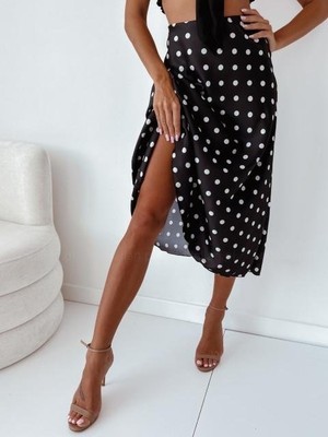 Passense Kadın Mikro Kumaş Dijital Baskılı Midi Boy Etek