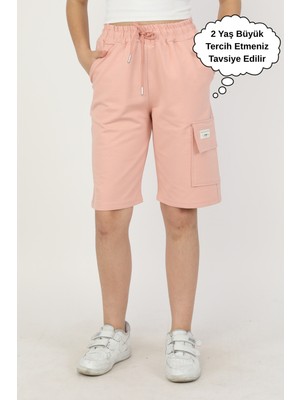 Asyakids Club Kız Çocuk Yazlık Penye Spor Kapri Çift Cepli Rahat Kesim Yeni Sezon