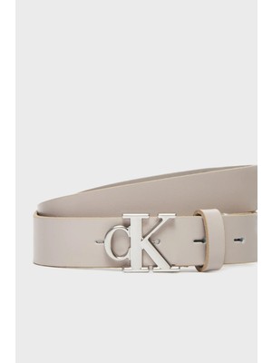 Calvin Klein Deri Logolu Kemer LV04K7017GRMU Bayan Kemer LV04K7017G Rmu