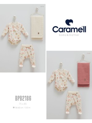 Caramell My Baby Kumsal Coton Body & Pantolon & Muslin Battaniye 3 Lü Basic Set 2186