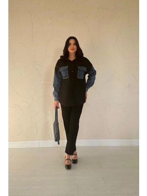 Fy Butik Siyah Kot Garnili Ceket