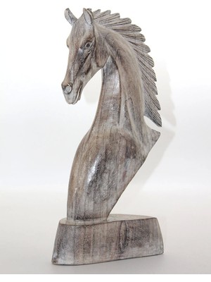 Ahşap At Büstü 40 cm