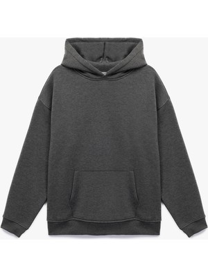 Koton Şardonlu Uzun Kollu Kapüşonlu Oversize Sweatshirt