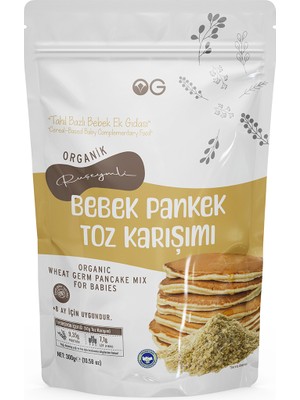 OG natural Organik Ruşeymli Bebek Pankek Toz Karışımı 300 Gr +8 Ay Tahıllı Ek Gıda İçerik