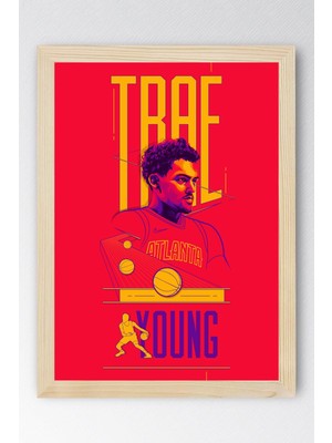 Trae Young Çerçeveli Tablo - Basketbol Nba Posteri Tablo