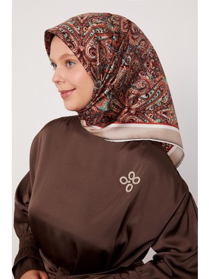 K.vizon Etnik Desen Twill Ipek Eşarp