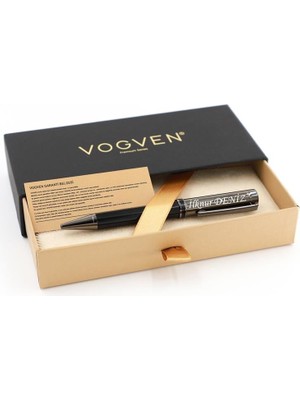 Vogven Marka Kişiye Özel Tükenmez Kalem Siyah