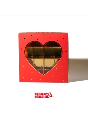 2023 Sevgililer Günü • I Love You Neon Red Serisi 10 Adet ( 17.5X17.5X3 cm )