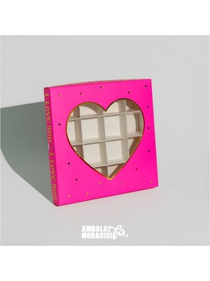 2023 Sevgililer Günü• I Love You Pembe Serisi 10 Adet ( 17.5X17.5X3 cm )
