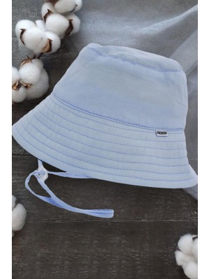 %100 Pamuk Bağlamalı Balıkçı Bebek Şapkası 7034