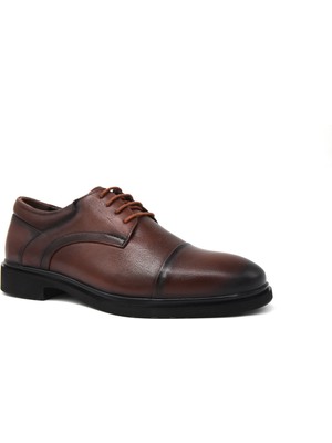 Kindep Içi Dışı Hakiki Deri Poli Hafif Taban Erkek Klasik Ayakkabı Taba