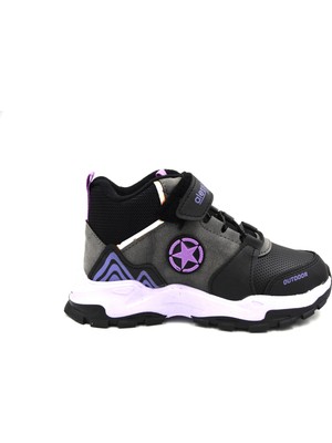 Alessio 022 Termo Kaymaz Taban Suya Dirençli Çocuk Bot Siyah Mor