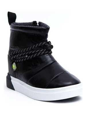 Dudino Teddy Fermuarlı Termo Kaymaz Taban Çocuk Bot Siyah