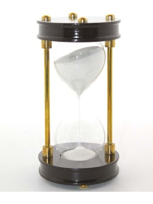 Pirinç Kum Saati (Ahşap) 20*10 cm