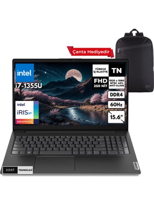 Lenovo V15 G4 I7-1355U 16GB 1 Tbssd Iris Xe Graphics 15.6" Fhd Windows 11 Pro Taşınabilir Bilgisayar+ Hmf Sırt Çantası 83A100GPTRHMFC18
