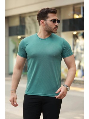 Fy Butik Erkek Bisiklet Yaka Basic Kısa Kollu Tişört