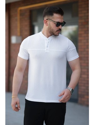 Fy Butik Erkek Hakim Yakalı Kısa Kollu Pamuklu T-Shirt