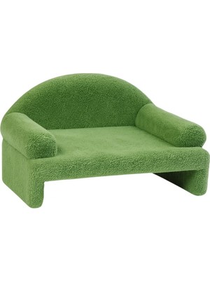 Reyo Pet Peluş Kedi Oturma Koltuğu Kedi Yatağı Yeşil