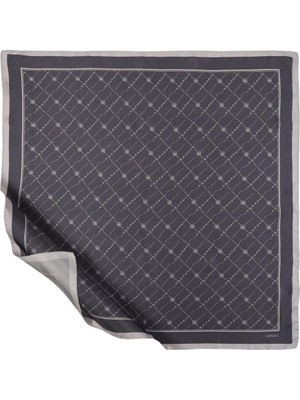 Ipekevi Twill Ipek Eşarp - Monogram - Antrasit