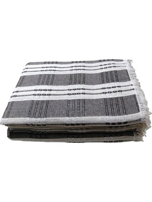 Buldan Pamuklu Koltuk Örtüsü Maxi Takım (3+3+1+1)-K.kahve Krem