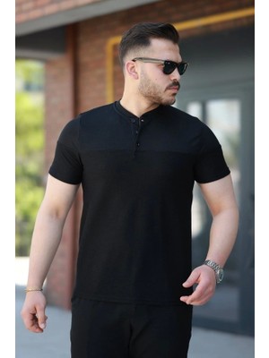 Fy Butik Erkek Hakim Yakalı Kısa Kollu Pamuklu T-Shirt