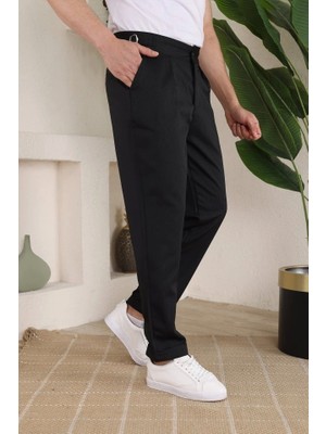 Fy Butik Erkek Duble Paça Yandan Tokalı Cord Desenli Old Money Pantolon