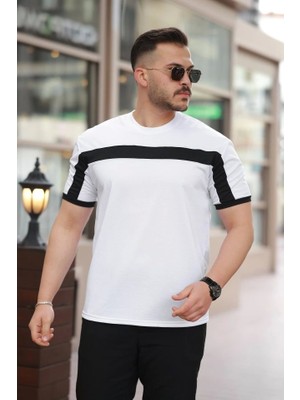 Fy Butik Erkek Şerit Detaylı Kısa Kollu T-Shirt