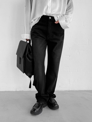 Erkek Baggy Fit Jean Pantolon Siyah