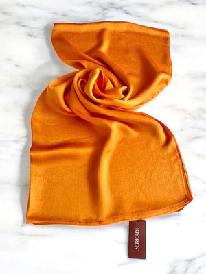 Kroren Jan Jan Orange Düz Renk Şal 7301-929