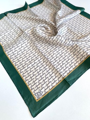 Levidor Tivil Saf Ipek Eşarp 48960 Yeşil Karışık Desen