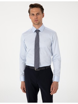 Pierre Cardin Erkek Açık Mavi Slim Fit Uzun Kollu Basic Gömlek 50305127-VR003