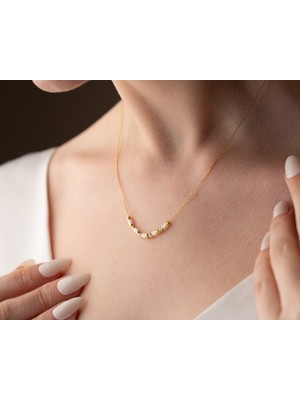 925 Ayar Papatya Silver Dorica Kedi Gözü Taşı Kolye<kedi Gözü ,özel Kolye<rose,gold,rodaj>