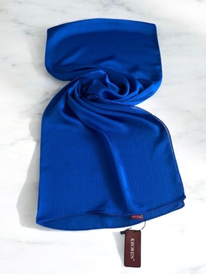 Kroren Jan Jan Mavi Düz Renk Şal 7301-1069