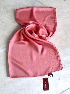 Kroren Jan Jan Nar Çiçeği Düz Renk Şal 7301-586