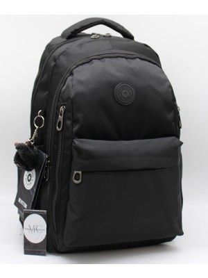 Okul Sırt Çantası Unisex Suya Dayanıklı Kumaş Okul Çantası MTR2500 Siyah