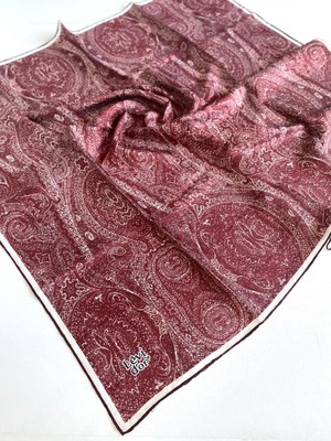 Levidor Lêvi D'or Tivil Saf Ipek Eşarp 49272 Bordo Karışık Desen